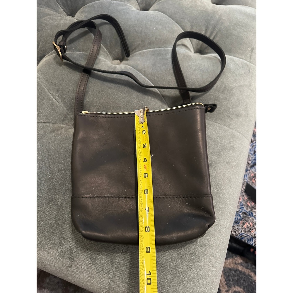 Portland Leather black Crossbody Bag with Gold Hardware
